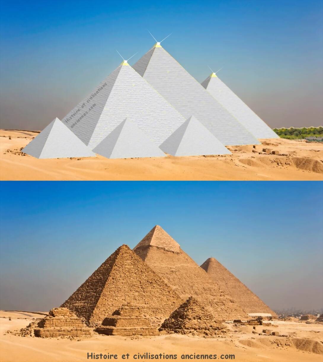 Les Pyramides de Gizeh à leur Origine - Histoire et civilisations